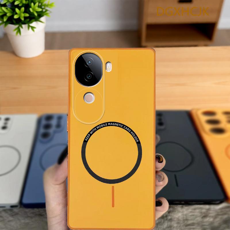 

For Vivo V40e Case Vivo IQOO Z9S Phone Case vivo V40E Cover iqoo z9s Cases Shookproof Color magnetic hard Silicone back cover vivo V40e