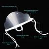 10Pcs Creative Shapes Clear Plastic Catering Mask Hotel Beauty Chef Waiter Protective Mask Reusable Visible Splash Proof Mask