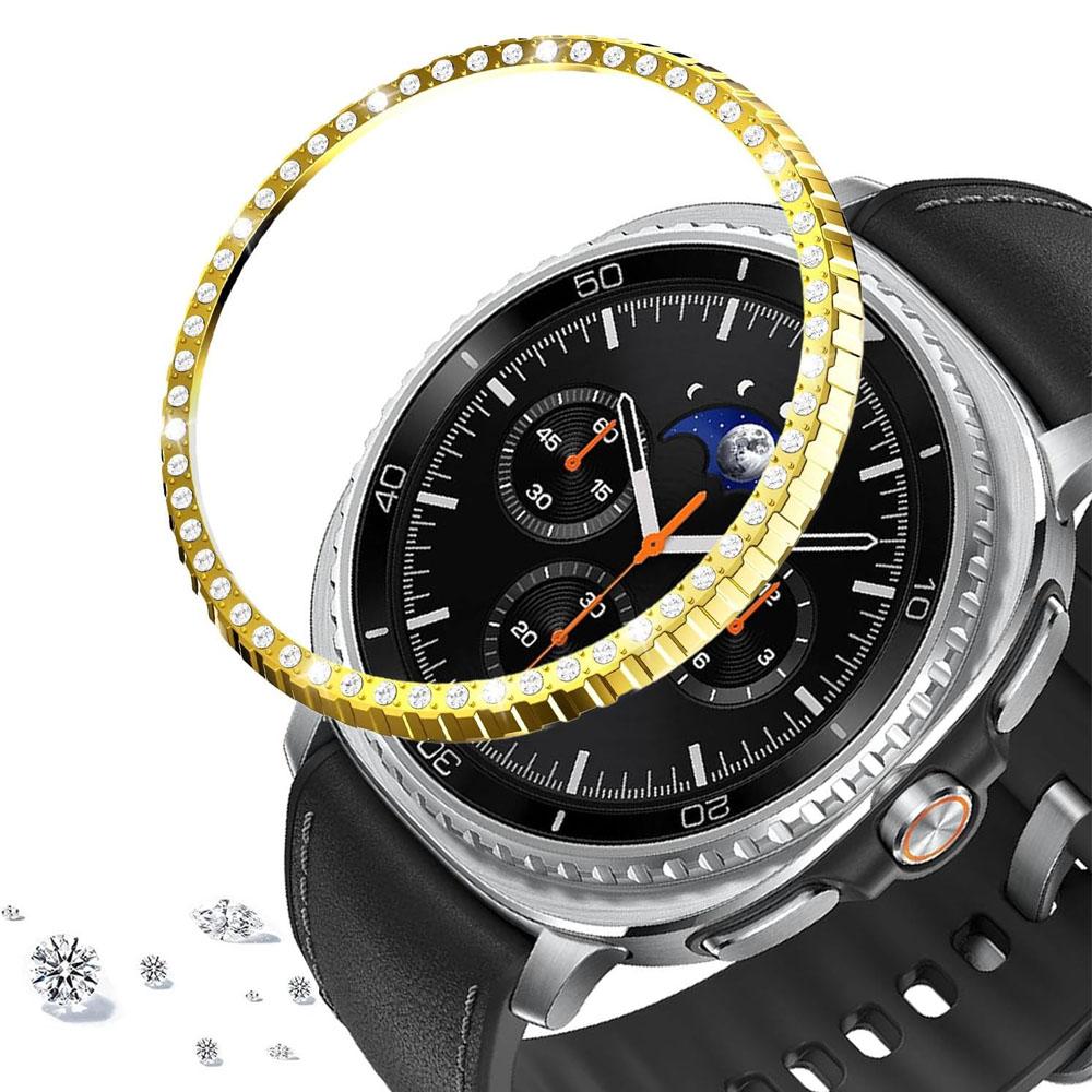

Diamond Bezel Ring for Samsung Galaxy Watch 8 classic 46mm Metal Frame Cover Protector Shell Galaxy Watch 8 Classic Protective Watch 8 classic 46mm золотой