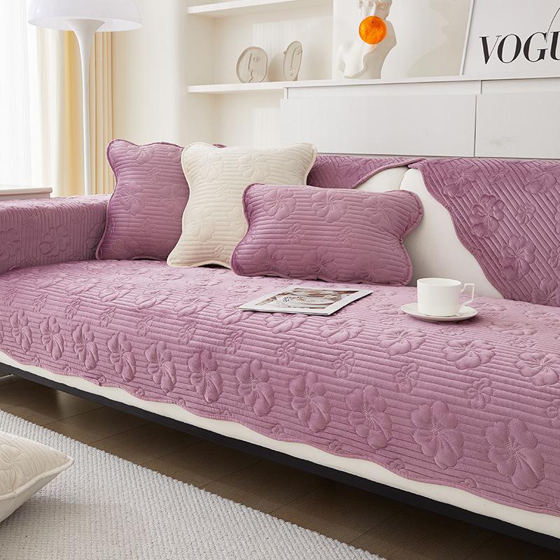 Polštář na pohovku Čtyři roční období Univerzální Protiskluzové Sedáky Jednoduchý Moderní Křišťálový Samet Potah na Pohovku Krycí Látka