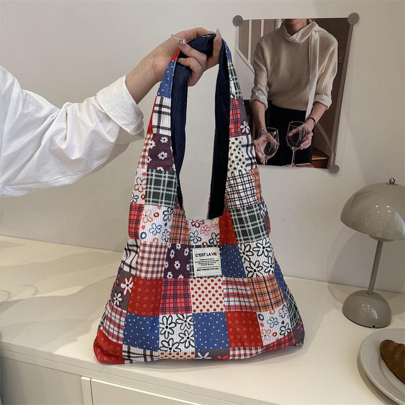 Sommer beliebte Blume Canvas Tasche leicht vielseitig große Kapazität Schulter Umhängetasche Mode Tragetasche Frauen