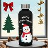 3D Printed 500ml Christmas Water Bottle with Cute Santa & Reindeer Design Cartoon Cute High Appearance Plastic Water Cup