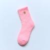 Autumn and Winter Thickened Coral Fleece Socks Women's Middle Tube Gold Love Warm Versatile Fleece Socks Home Sleep Floor Socks