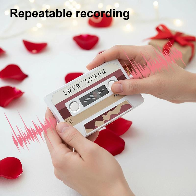 1 Stück Einzigartige Sprachaufgenommene Kassetten-Grußkarte Geschenk, Ein Sprechendes Geschenk, Perfekt Für Paare Und Familien.