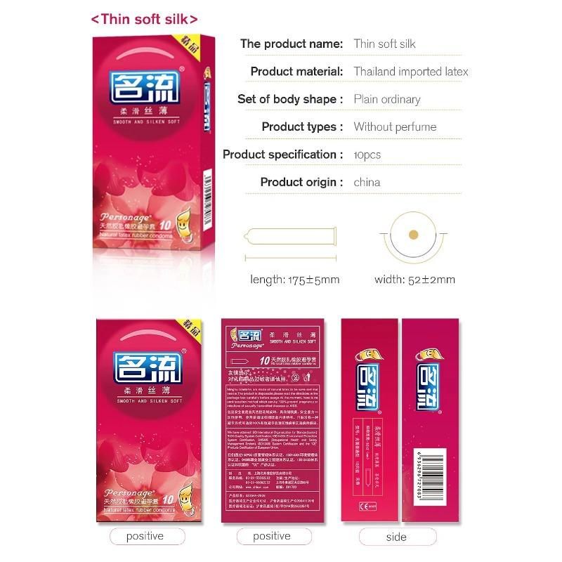 10/50pcs Condoms for Men 5 Kinds Ultra Thin Particle Thread Natural Latex Spike Condom Adult Sex Product