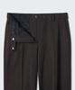 MUSINSA STANDARD WOMAN Women'S Slim Straight Hidden Elastic Waist Length Slacks [Dark Gray]