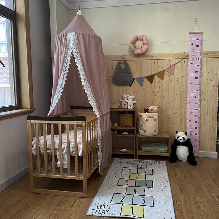 Ins New Scandinavian Summer Chiffon Lace Baby Mosquito Nets Dome Children's Room Tents Mosquito Nets Three Colour Options