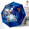 1pc Sonic the Hedgehog Auto Umbrella Durable Iron Frame & Plastic Handle, Gift for Men & Women, Sturdy Construction,Playful Design Yy250826182