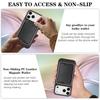 For iPhone 17 Pro Case Compatible with MagSafe Ultra Thin Card Holder PU Leather Coated TPU Cover