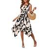 2026 European and American women's clothing explosive summer new kinky printing irregular dress