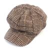 Universal Chemistry Wool Glencheck Beige Newsboy Cap
