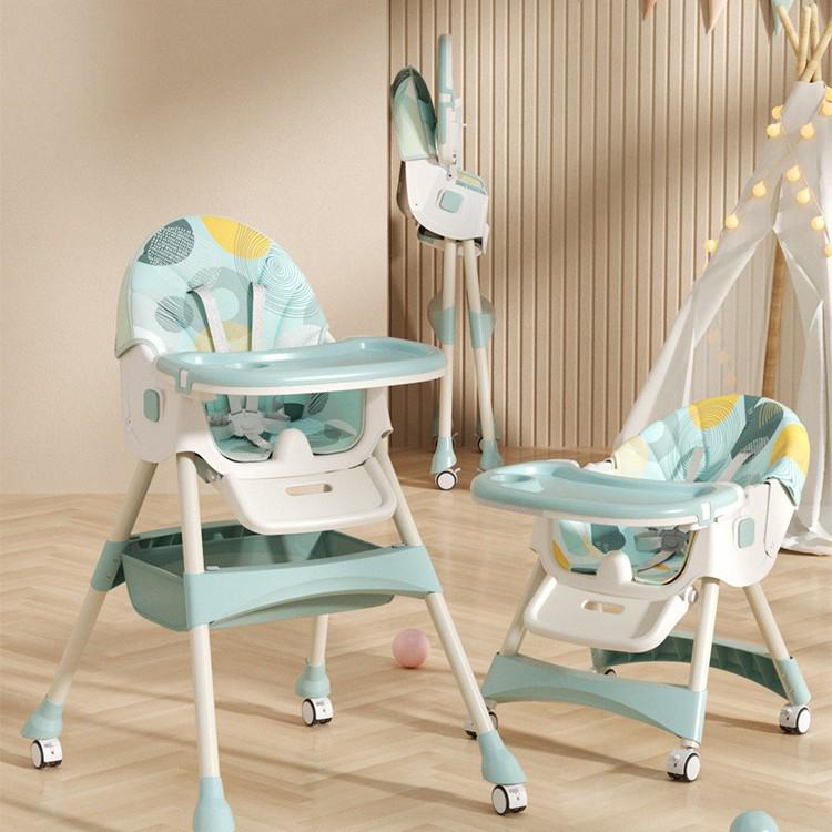 Multifunctional Foldable Baby High Chair for Infants: Convenient Eating and Table Seat