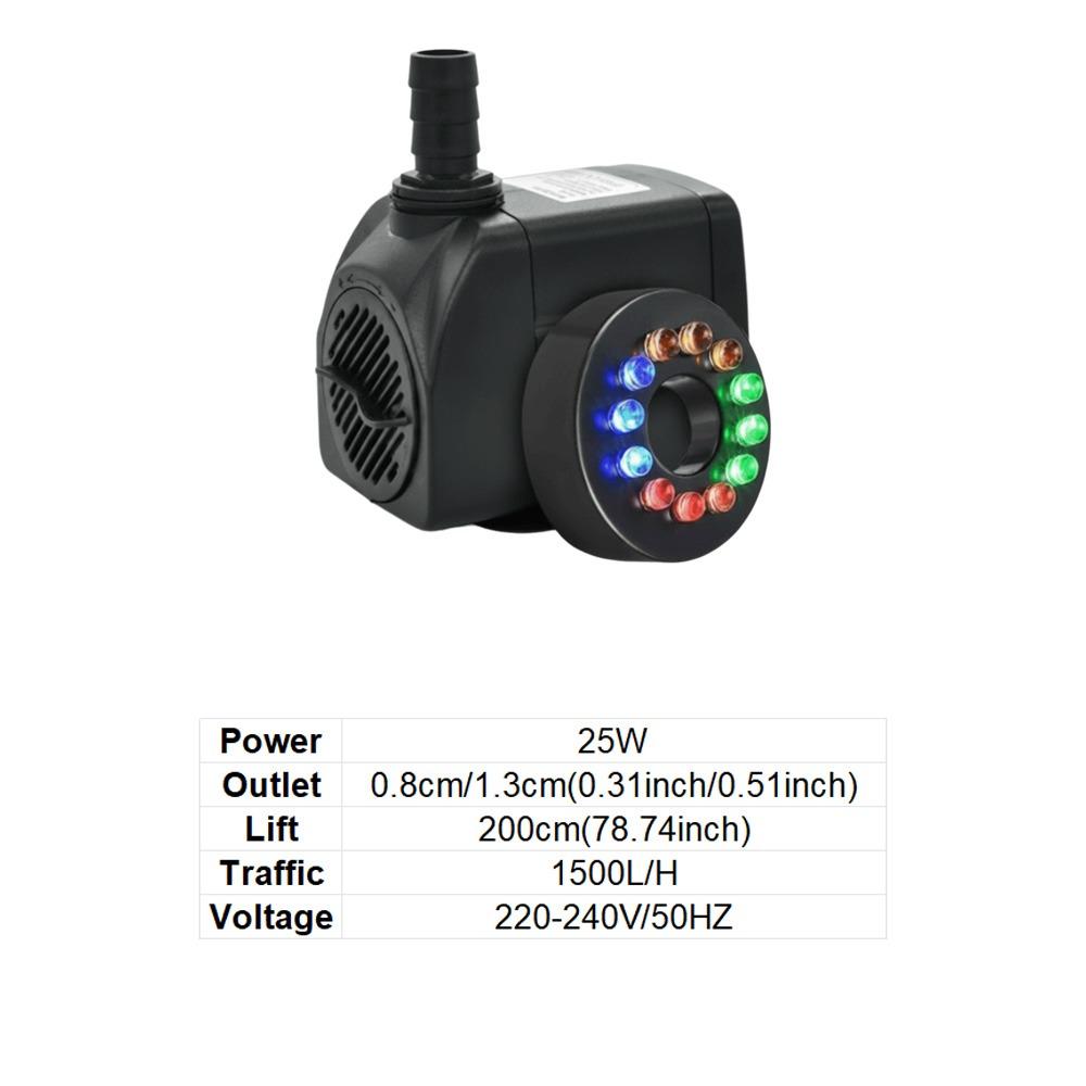 Low Noise Submersible Pump Ultra-Quiet Water Circulation Pump Aquarium Filter Pump  Fountain