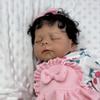 BZDOLL 50 CM Asleep Reborn Black Brown Skin Baby Doll Toy For Girl Vinyl Limbs Cloth Body Doll Lovely Handmade Birthday Gift Play House Bedtime Toy