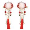 Children's Festive Hanfu Hair Clips: Cute Pom-poms & Tassels