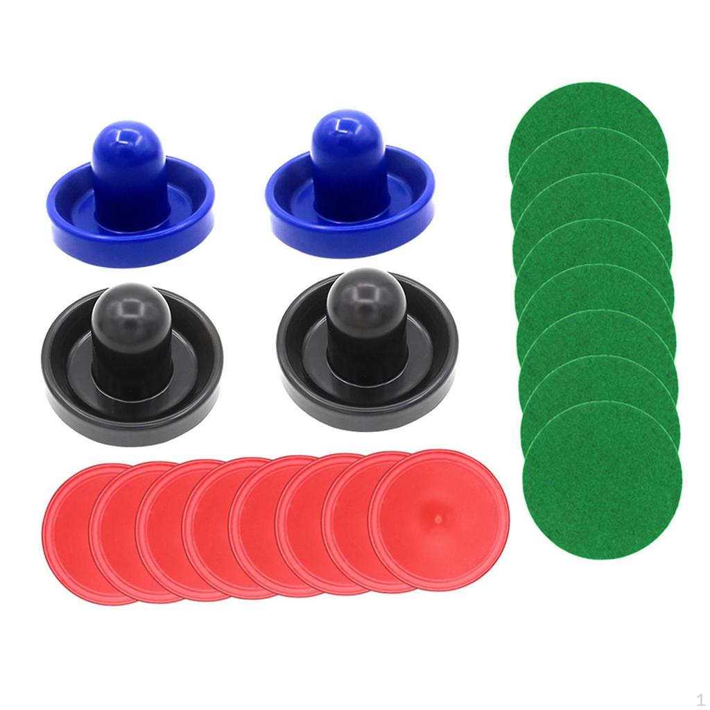 1 Set Mini Air Hockey Pushers and Pucks, Paddles Slider Pusher Goalies