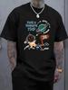 Unisexs Tshirt Stylish Casual Comfortable Letter Print Soft Breathable Loose Fit Sporty Style