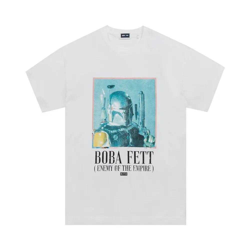 Kith For Star Wars Boba Fett Vintage Tee White Men Tops KHM030199-101 M