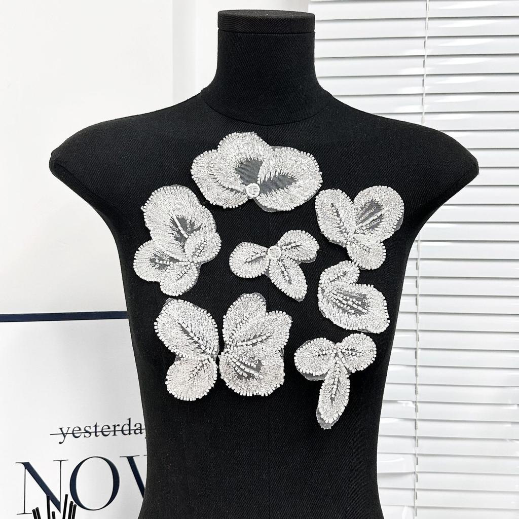 Handmade Embroidery Butterfly Leaf Sequins Decorative Applique Clothes Shoes And Hats Sweater Clothing Patch Cloth Sticker Accessories