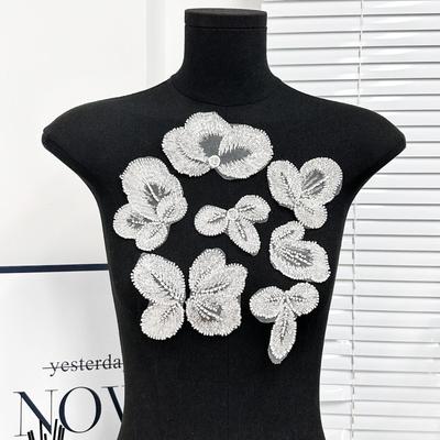 Bordado Hecho a Mano Mariposa Hoja Lentejuelas Parche Decorativo Ropa Zapatos Y Sombreros Suéter Parche de Ropa Pegatina Accesorios