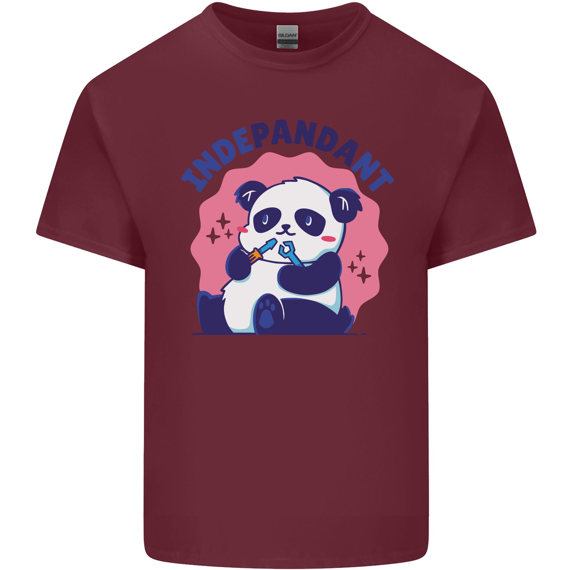 Indepandant Funny Independant Panda Bear Unisexs Light Cotton TShirt S