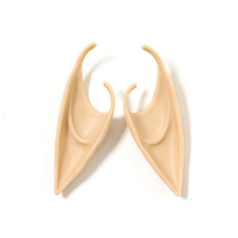 Realistic 2 Pairs Elf Ears Made Of Soft Rubber Latex For Fantasy Costume Parties