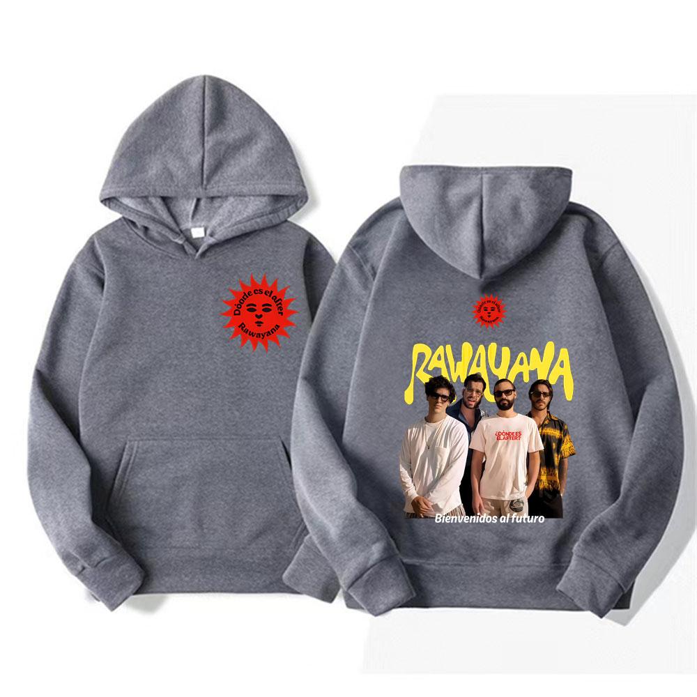 Rawayana Album Tour Print Sweatshirts Men Women Vintage High Street Hoodie Loose Comfort Long Sleeve Hoodies
