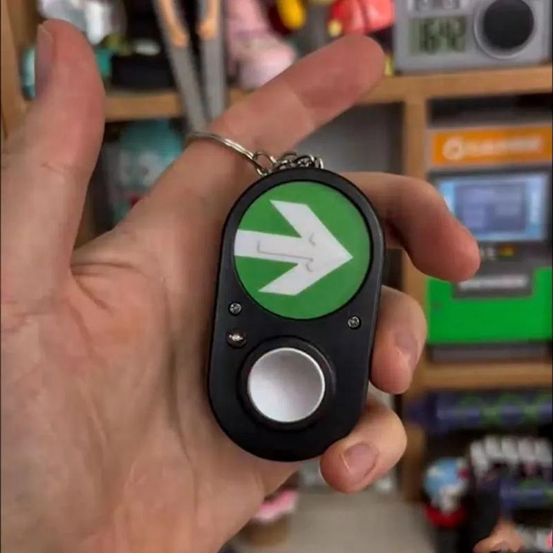 Австралийская кнопка светофора для тротуара Брелок со звуком Креативное украшение Подарок Держатель для ключей Смешной аксессуар Подвеска