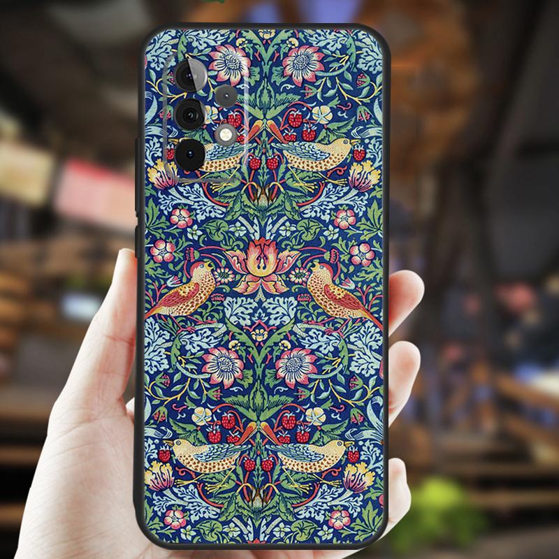 Custodia William Morris Per Samsung Galaxy A54 A34 A24 A14 A12 A32 A52 A51 A71 A50 A70 A13 A33 A53 A52S Cover