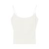 Spring and summer round neck basic design, threaded groove strip, high elasticity, slimming effect, no need to wear bra, camisole, vest
