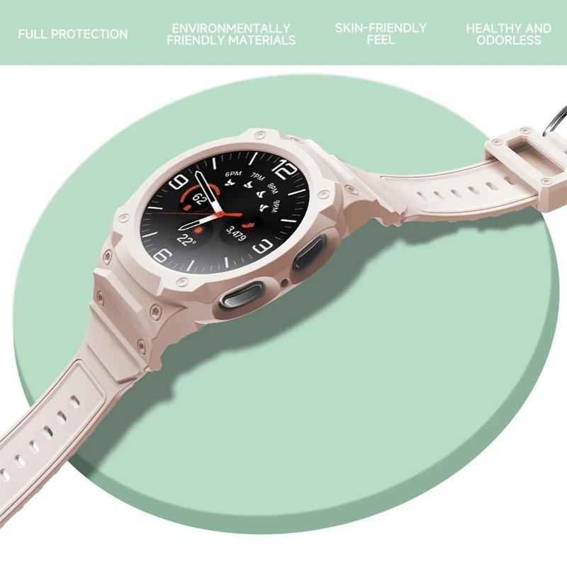 Silicone Strap Case For Samsung Galaxy Watch 8 40mm 44mm Band Bracelet Wristband for Galaxy Watch 8 TPU Protect Cover Integrated
