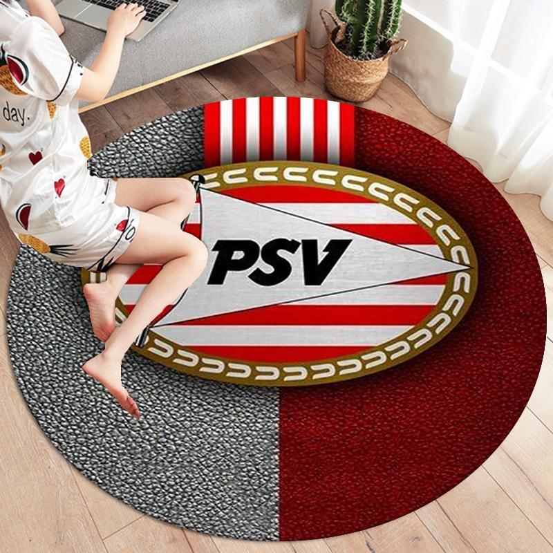 Philips Sport Vereniging Round Area Rug,Carpet Rug for Living Room Bedroom Sofa Playroom Decor,Non-slip Floor Mat