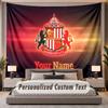 Custom Name Text Tapestry Sunderland FC Personalized Polyester Wall Tapestry For Bedroom And Room
