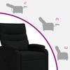 Massage Relax Chair Black Fabric