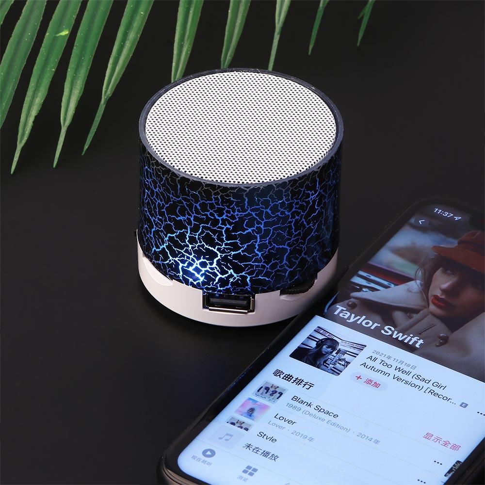 

Музыкальный проигрыватель Красочный светодиодный громкоговоритель Громкоговоритель Сабвуфер Bluetooth-динамик Беспроводной Crack