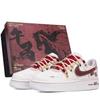 Přichází požehnání Air Force 1, Odolné proti oděru, Nízké, Skateboardové boty, Unisex, Bílá Červená CW2288-111(Team63-BOX)