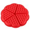 Moule à gaufres - Cuisine silicone - Mini ronde - Rouge - 17.5cm - Compatible lave-vaisselle