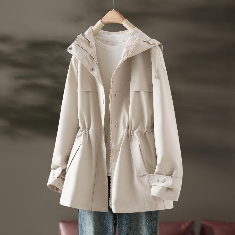 Trendy Hooded Trench Coat for Women