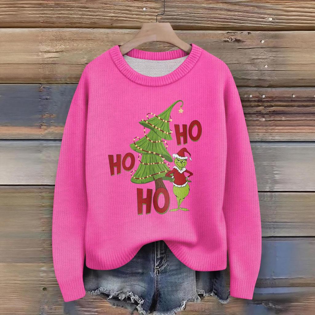 Women's Fashion Casual Long Sleeve Neck Sweater Pullover Top