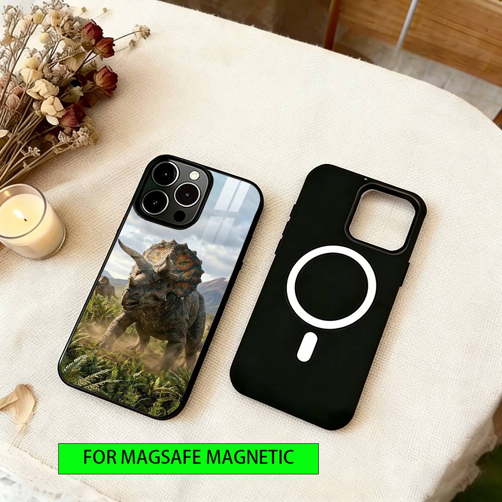 

Dinosaur Phone Case For iPhone17,16,15,14,13,12,11 Plus,Pro Magnetic with Magsafe Wireless Charging iPhone15