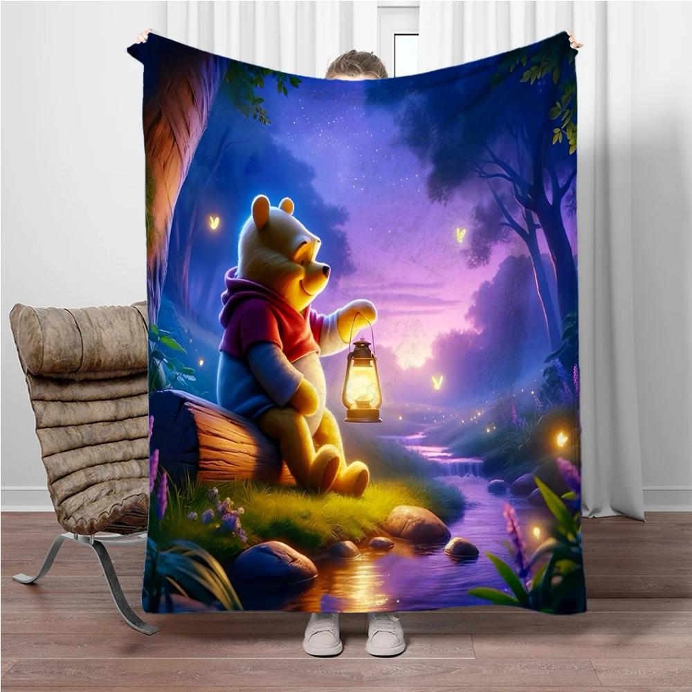 

Winnie The Pooh Soft Flannel Blankets Keep Warm Throw Blanket Comfortable Blanket for Picnic Beds Sofa Home Bedroom Travel Gift 75x90cm