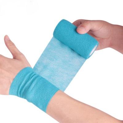 Bunte Sport selbstklebende elastische Bandage Wickelband Knie Finger Knöchel Handfläche Schulterstützpolster