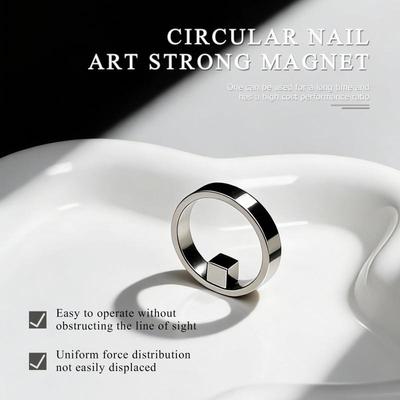 Ring Magnet for Cat Eye Nail Polish Oval Hollow Design Nail Art Magnet Tool for DIY Gel Polish Manicure Salon Use