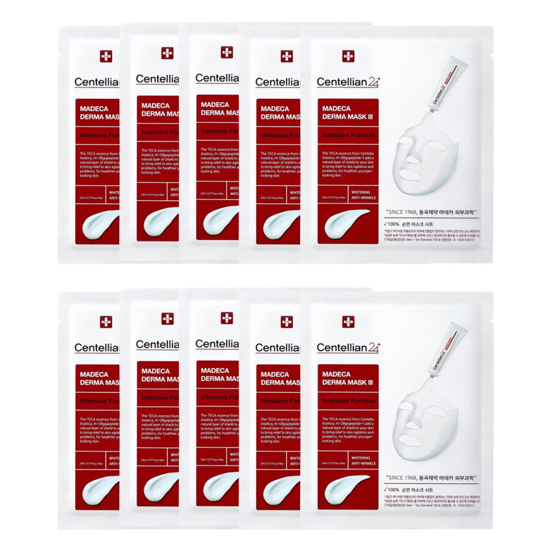 

CENTELLIAN24 Madeca Derma Mask Pack 10pcs Set / Intensive Formula Whitening Anti-Wrinkle