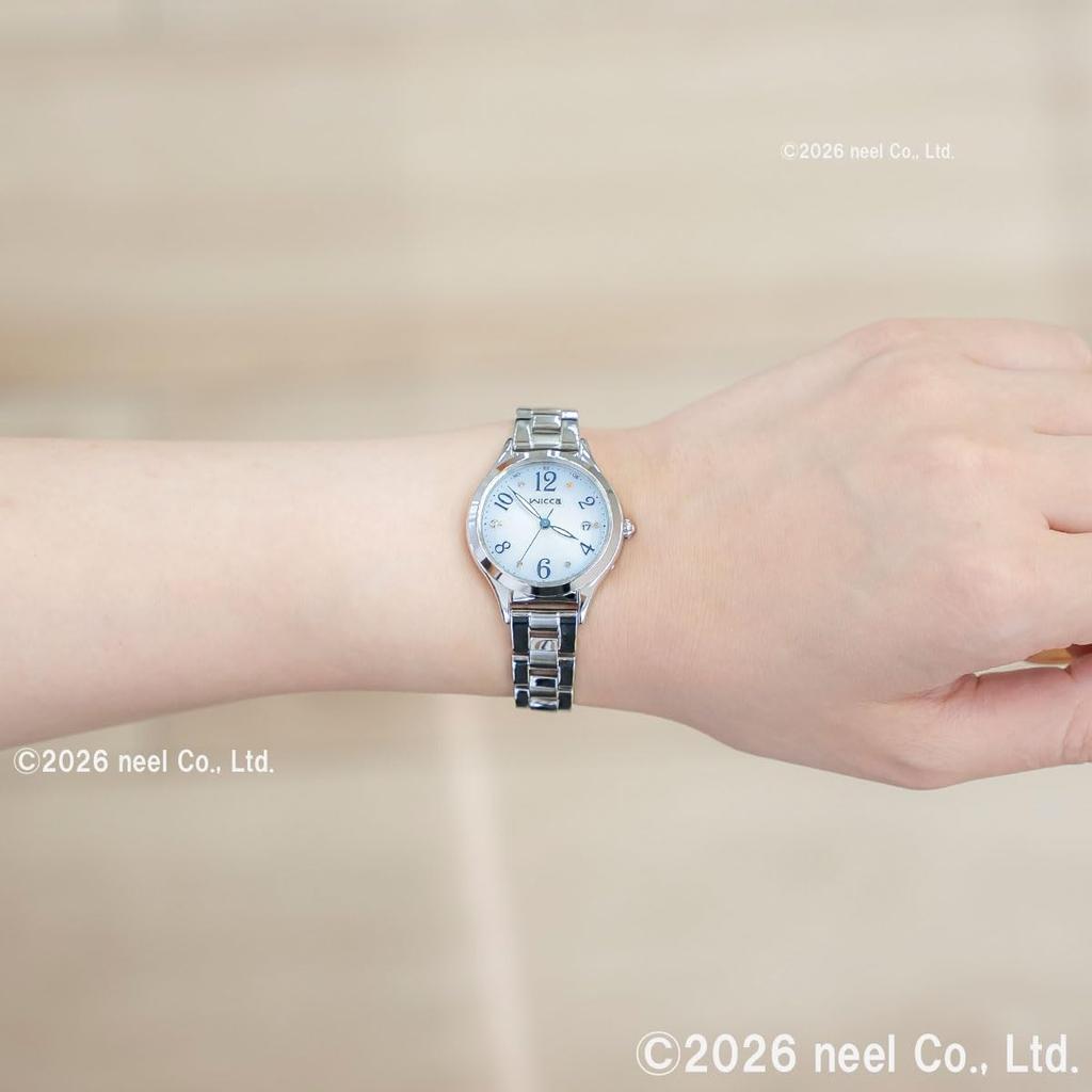 [CITIZEN] wicca KS1-210-91 Women's Solar Tech Radio-Controlled Watch, Diamond, Light Blue Gradation, Silver