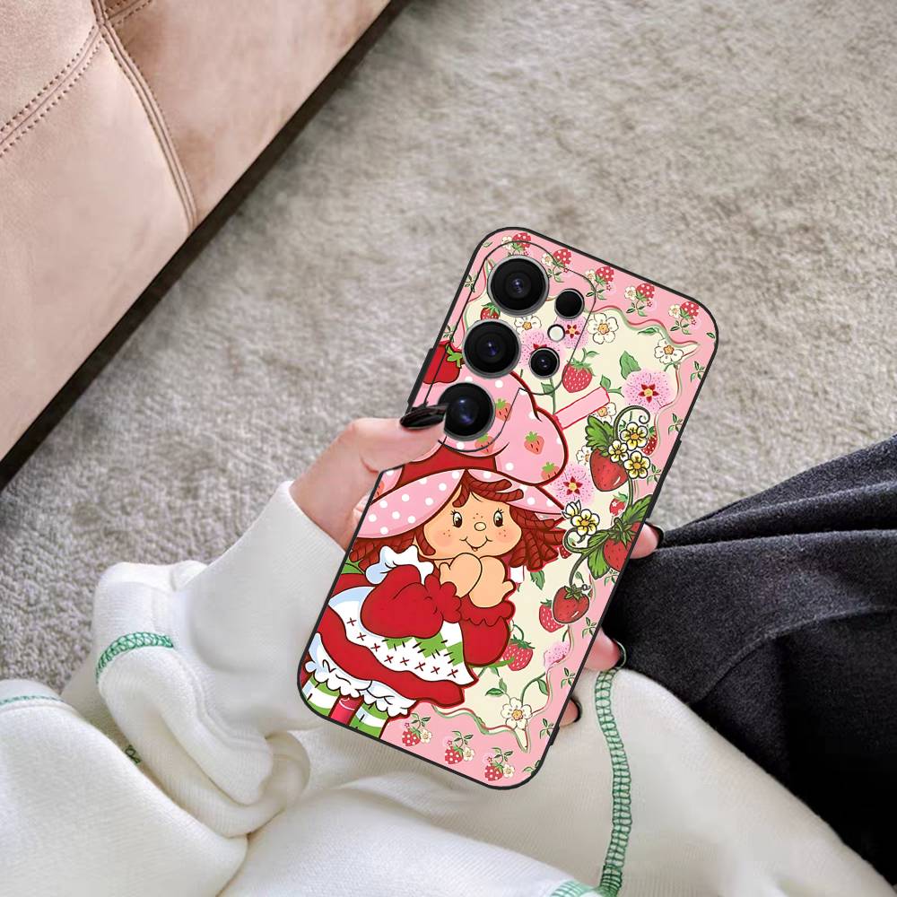 S-Strawberry-shortcake Girl Phone Case For Samsung S 24 Fe 25 Ultra Plus 20 Lite 21 30 22 23 24 22 Ultra 5G Fundas