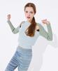 Kkuape Slit Blending Knit Top_Blue Green