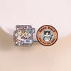 Gaming Is My Therapy Enamel Pins Angry Tiger Cute Cat Playing Game Animal Brooches Lapel Badge Jewelry Gifts for Gamer Friends