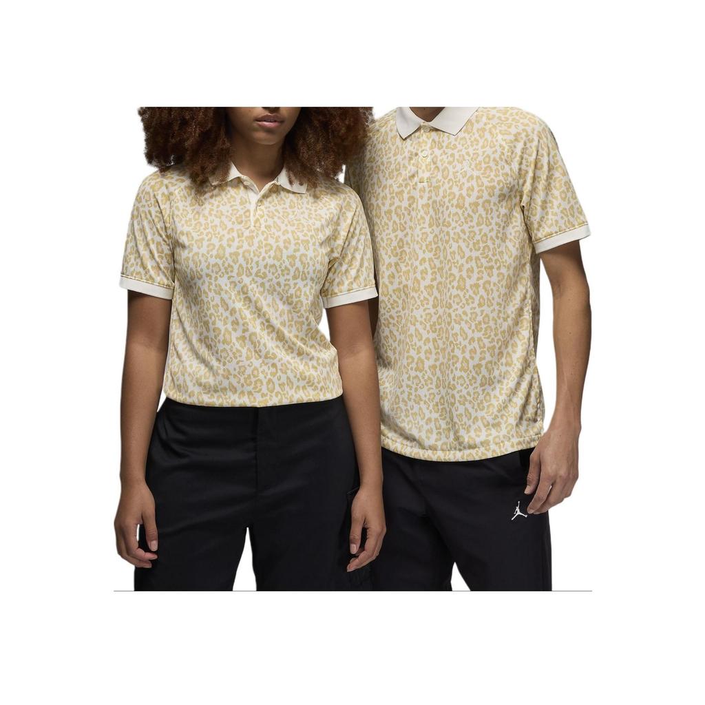 Jordan Sport All-Over Print Casual Polo Shirt Men Tops Light-Yellow FN5853-133