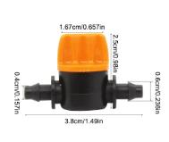 

20PCS Pvc Pipe Through Valve Irrigation Double Barb Mini Valve Drip Irrigation Capillary Mini Switch Valve